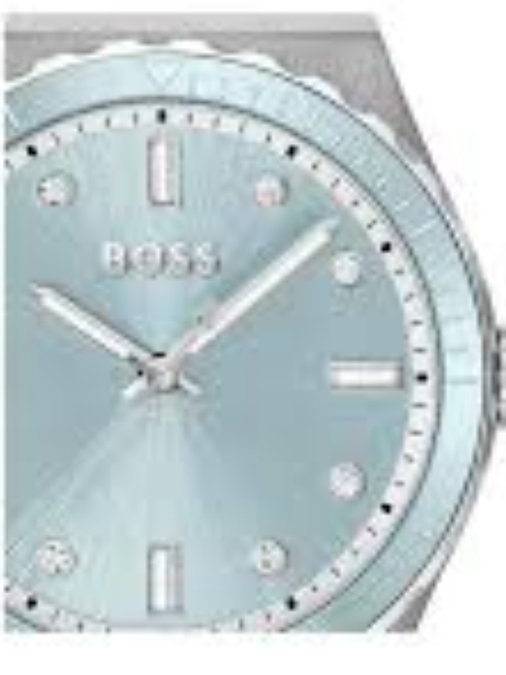 BOSS Light Blue Dial Women's Watch with Silver Case
